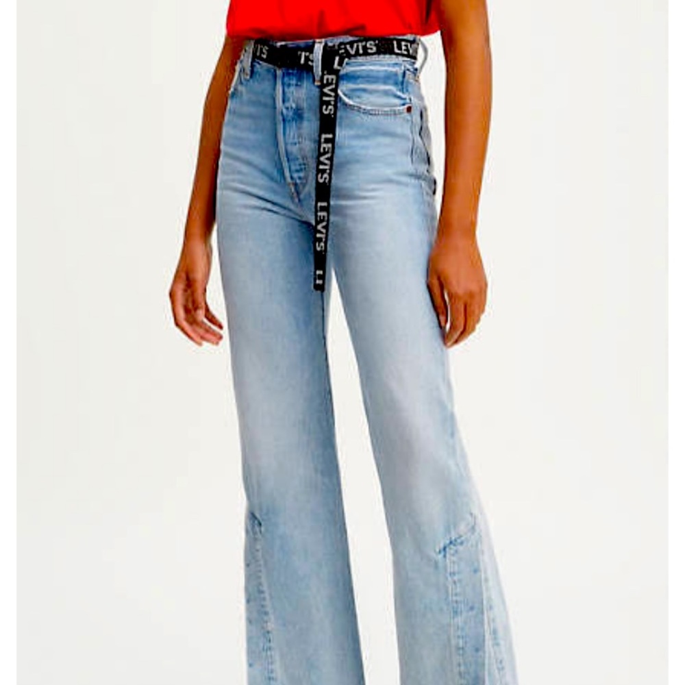 Levi’s ultra high waisted slit leg jeans